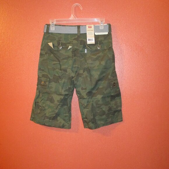 Levi NEW Men Size 28 Black Green Brown Pockets Camouflage Cargo Shorts - Picture 8 of 8